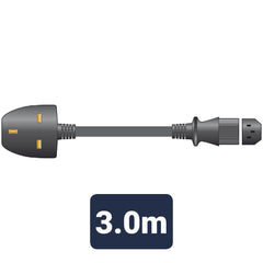 Mercury-Stromkabel, UK-Stecker – IEC, schwarz, 3,0 m