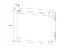 Roadinger Rack Profi Km 16U 55Cm mit Rollen