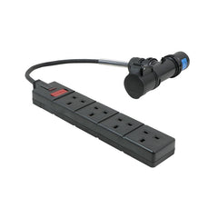 LEDJ 2m 16A T Connect to 4 Way 13A Socket Cable
