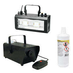 Halloween Party Package 1 - 400W Smoke Machine, Fluid and Strobe Light