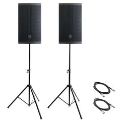 2x Audiophony Myos12A Lautsprecher 12" – 1000W RMS inkl. Ständer und Kabel