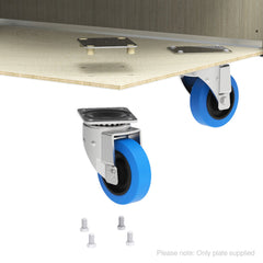 Penn Elcom - Plaque de roulettes en acier avec quatre boulons (W0098-FM)