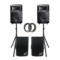 2x FBT JMAXX 110A 1800W Haut-parleur actif 2 voies Système de sonorisation Bundle