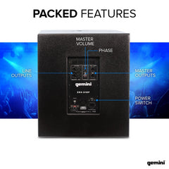 Gemini ZRX-S18P Active 18" Subwoofer 3400 Watt Class D