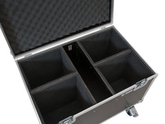 ROADINGER Flightcase 4x LED Theater COB 200 Serie, mit Rollen