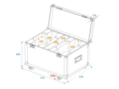 Roadinger Flightcase 2X Dmh-75.I/Dmh-80/Tmh Xb-130