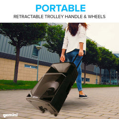 Gemini Sound GSW-T1500Pk Portable Water Resistant Wireless Bluetooth Party Speaker