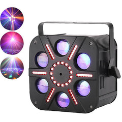 Lumière LED multi-effets à six lentilles Pulse 5x 8W RGBWA DJ Disco Light
