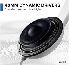 Gemini DJX-200 White DJ Headphones