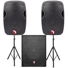 Intimidation PowerPack 15 MK2 + SUB15 Active PA System Bundle 5000W