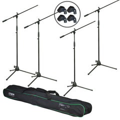 4x Thor MS003 Tripod Boom Microphone Stand inc Carry Bag