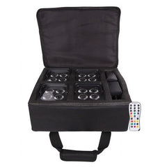 4x Centolight Q-AIR Mini LED RGBWAUV Batterie PAR 12w inkl. Tasche