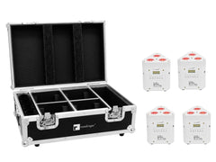 Eurolite Set 4X Akku Tl-3 Tcl Blanc + Étui Avec Fonction De Charge