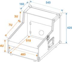 Spezielles Mixer-/CD-Player-Gehäuse 3/7/4U