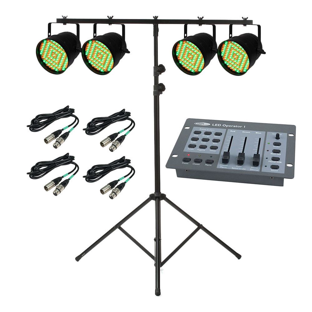 Controller Par Led PAR 64 LED Lighting Package Inc Stand, Controller & Cables – Simply ...