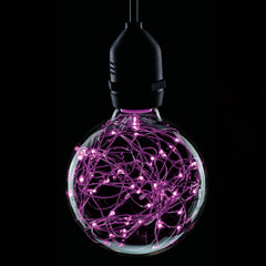 Lampe Prolite LED G95 ES Poly Star en polycarbonate 1,7 W, magenta