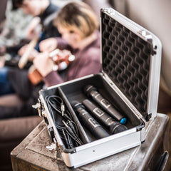 Flightcase pour microphone - Insert en mousse personnalisé avec espace pour les câbles