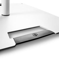 Gravity LS 431W White Square Base Lighting Stand With Offset M20 Mount