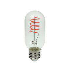 Prolite 4W LED T45 Funky Spiral Filament Lamp ES, Red