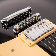 Vintage V100 Guitar- Chrome Hardware- Gloss Black