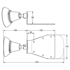 Audiophony iLINE24sup Support mural réglable pour iLINE23 et iLINE43 - Noir