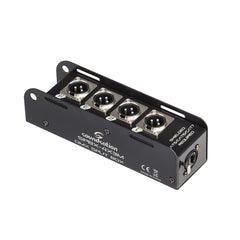Soundsation SPBX-4X3M DMX-Splitbox RJ45 mit 4 männlichen XLR-Kanälen, Multicore-System