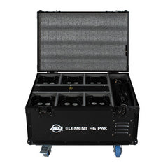 ADJ ELEMENT H6 PAK Black 6x Outdoor LED Uplighters inc Charging Case