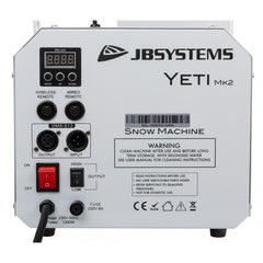 JB Systems Yeti Grande machine à neige 1200 W à haut rendement avec télécommande sans fil DMX + 5 L de liquide à neige