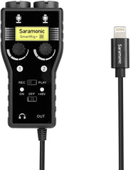 Interface Saramonic SmartRig+ Di 2 canaux XLR avec connecteur Lightning