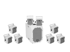 Omnitronic Set BOB-10A White + 8 x BOB-4 White PA System Speaker 900W DJ Disco