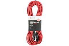 Chord 12m Professional High Quality Balanced 3Pin XLR Cable (Red)