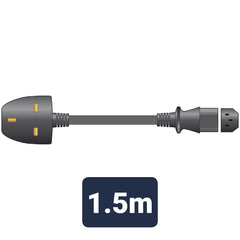 Câble d'alimentation Mercury Prise UK - IEC Noir 1,5 m