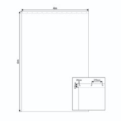 LEDJ 4m x 6m Black Serge Drape Curtain Backdrop