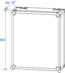 Roadinger Rack Profi 20U 45Cm Avec Roues