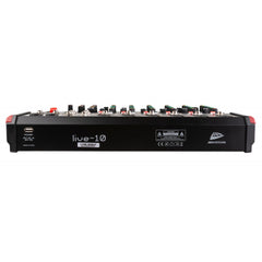 JB Systems LIVE-10 PA Mixer Compact 10 entrées Studio Enregistrement USB Bluetooth