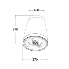 Audiophony PA SHP880W Pendant Speaker 8" + 1.1" - 80W/8 Ohms, 100V - White