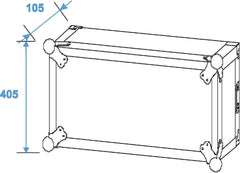 Roadinger Verstärker-Rack Pr-2St, 8 HE, 57 cm tief