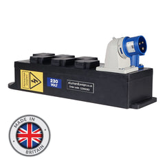 PCE Rubber Distribution Unit 16A In/Out - 6x 13A Out Marquee Outdoor Power Distro