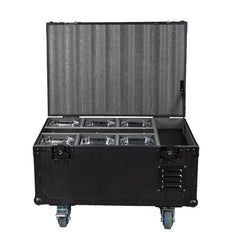 ADJ Mirage Q6 Pack Batterie Extérieure LED Uplighter Pack de 6 avec Flightcase de Charge