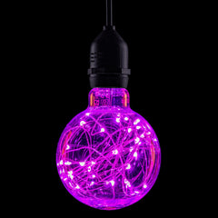 Lampe LED Prolite G95 BC Poly Star en polycarbonate 1,7 W, magenta