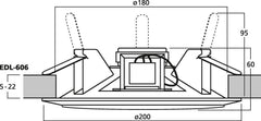 Monacor EDL-606 100V Celing Speaker 6W PA System Background Music Restaurant Bar