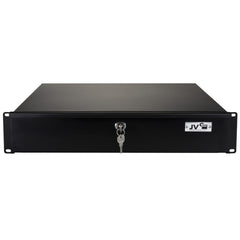Jv Case Metal Rack Drawer 2U Lockable Cabinet Flightcase inc Mic Foam