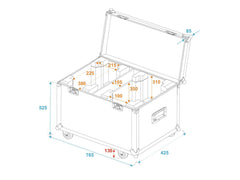 Roadinger Flightcase 2X Tmh-X5 mit Rollen