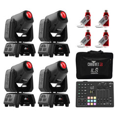 Chauvet DJ ILS Command Ensemble d'éclairage sans fil 2, avec 4x Intimidator Spot 160 ILS