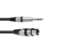 Omnitronic Adapterkabel XLR(F)/Klinke Stereo 0,9M Schwarz