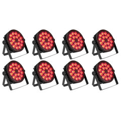 8x Thor IP65 Par Can 18 x 4W RGBW Weatherproof Outdoor Uplighter