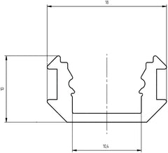 EUROLITE Multiprofil für LED-Streifen silber 2m