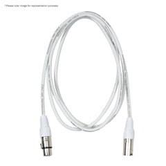 LEDJ 5m 3-Pin Male XLR - 3-Pin Female XLR DMX Cable (White Sheath)
