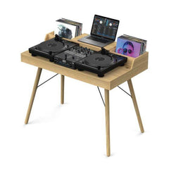 Glorious Vintage Music Station Professional DJ Desk, Studio Workstation and Record Storage