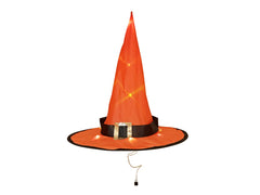 EUROPALMS Ensemble de 3 chapeaux de sorcière d'Halloween, lumineux, 36 cm